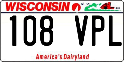 WI license plate 108VPL