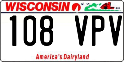 WI license plate 108VPV