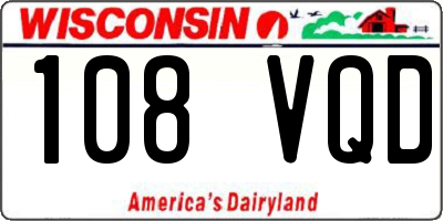 WI license plate 108VQD
