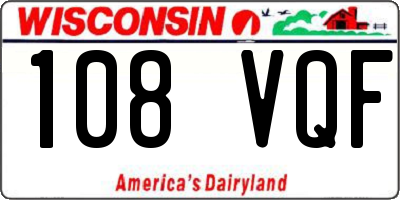WI license plate 108VQF