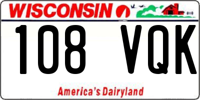WI license plate 108VQK
