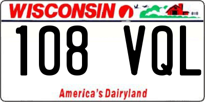 WI license plate 108VQL