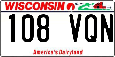 WI license plate 108VQN