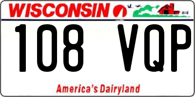 WI license plate 108VQP