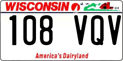 WI license plate 108VQV