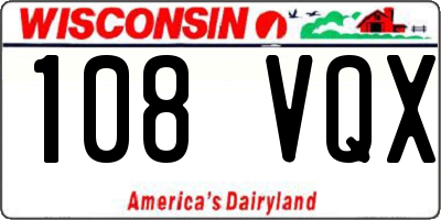 WI license plate 108VQX