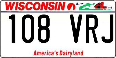 WI license plate 108VRJ
