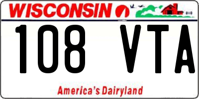 WI license plate 108VTA