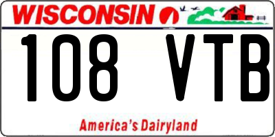 WI license plate 108VTB