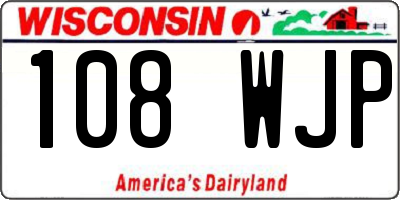 WI license plate 108WJP