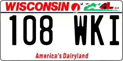 WI license plate 108WKI