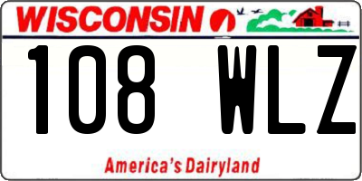WI license plate 108WLZ