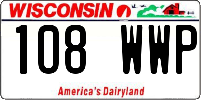 WI license plate 108WWP