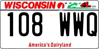 WI license plate 108WWQ