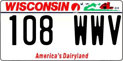 WI license plate 108WWV