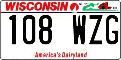 WI license plate 108WZG