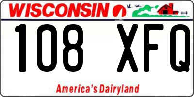 WI license plate 108XFQ