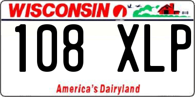 WI license plate 108XLP