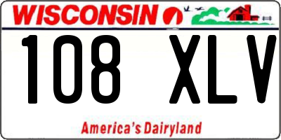 WI license plate 108XLV