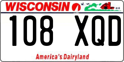 WI license plate 108XQD