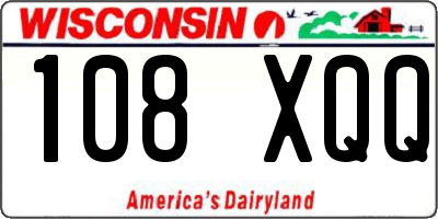 WI license plate 108XQQ