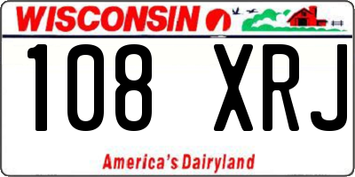 WI license plate 108XRJ