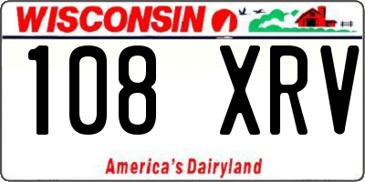 WI license plate 108XRV