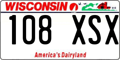 WI license plate 108XSX