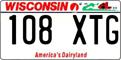WI license plate 108XTG