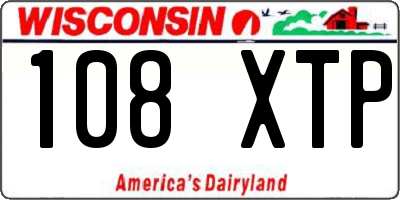 WI license plate 108XTP