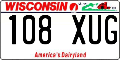 WI license plate 108XUG