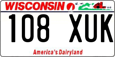 WI license plate 108XUK