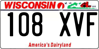 WI license plate 108XVF