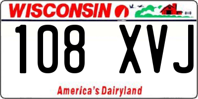 WI license plate 108XVJ