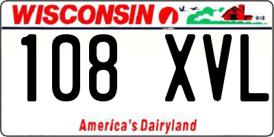 WI license plate 108XVL