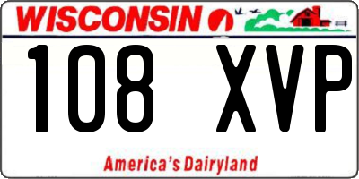 WI license plate 108XVP