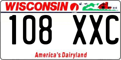 WI license plate 108XXC
