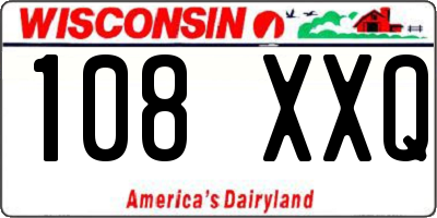 WI license plate 108XXQ