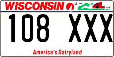 WI license plate 108XXX