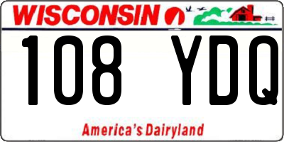 WI license plate 108YDQ