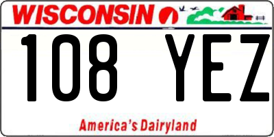 WI license plate 108YEZ