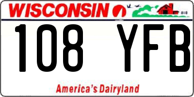 WI license plate 108YFB