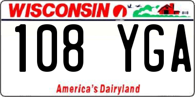 WI license plate 108YGA