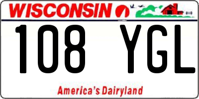 WI license plate 108YGL