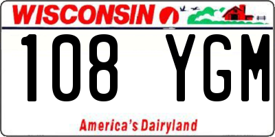 WI license plate 108YGM