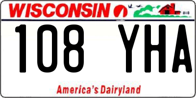 WI license plate 108YHA