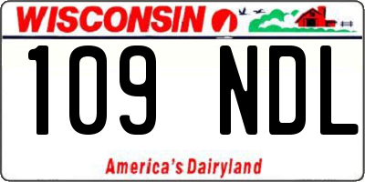 WI license plate 109NDL