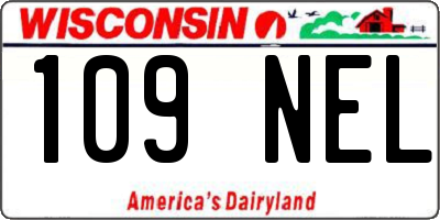 WI license plate 109NEL