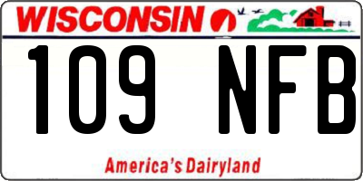 WI license plate 109NFB