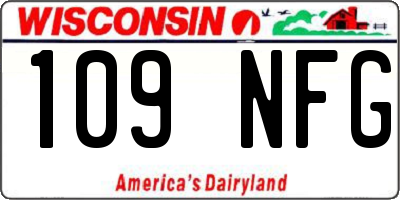 WI license plate 109NFG